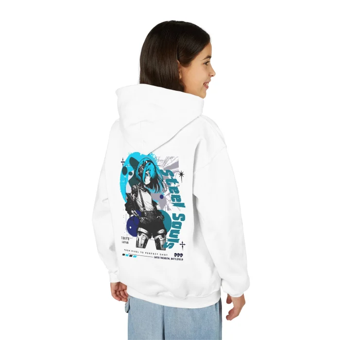 Bluza z kapturem Dziecięca z nadrukiem Steel Souls